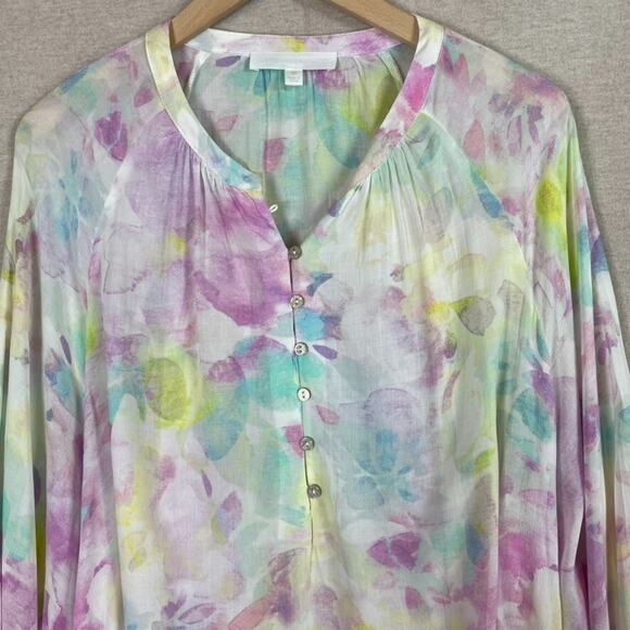 Adyson Parker Womens Top Size 2X Long Sleeve Office Career Feminine Fairy Flowy - Picture 2 of 9